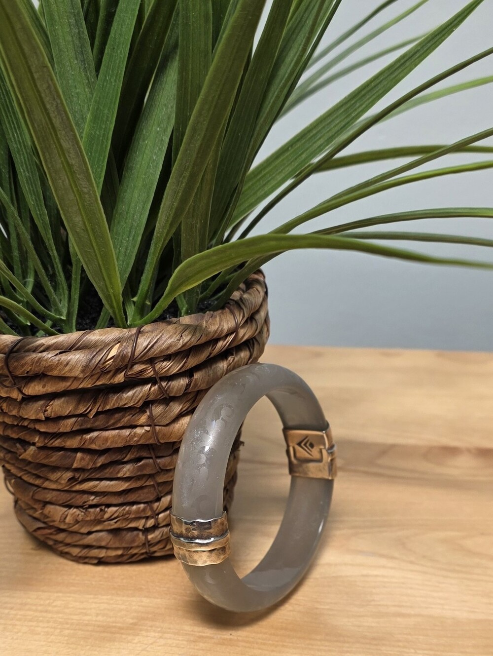 SILPADA | B2186 Sterling Silver Scroll Resin Bangle Bracelet
